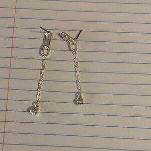 Elegant Silver Chain Earrings